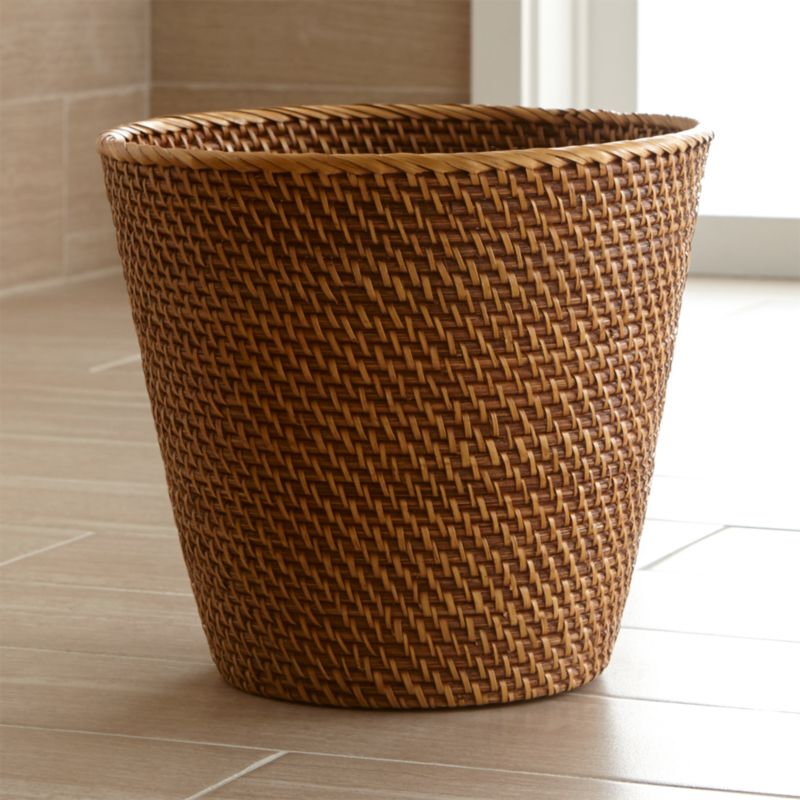 bathroom trash cans | crate and barrel