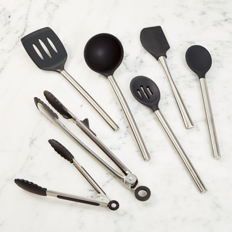 Tovolo Black Silicone Utensils | Crate and Barrel