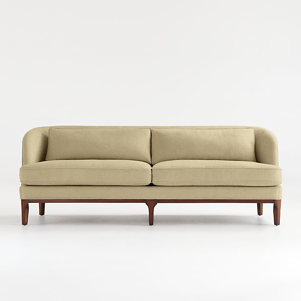 Seyces Wood Trim Sofa Reviews Crate And Barrel Seyces Wood Trim Sofa Reviews