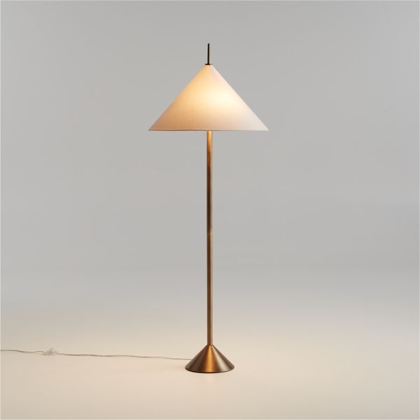 Seymour Telescoping Brass Metal Floor Lamp 58.5