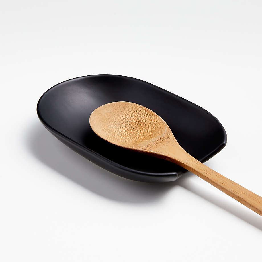 Shaillee Matte Black Spoon Rest Crate And Barrel Canada   Shaillee Matte Black Spoon Rest 