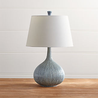 Table Lamps For Bedside And Desk Crate Barrel Shaye Blue Table Lamp