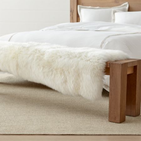 Sheepskin Fur Bed Throw Reviews Crate And Barrel