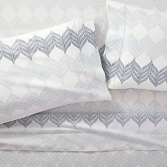 bed sheets pillow cases and sheet sets crate and barrel gray patterned sheets