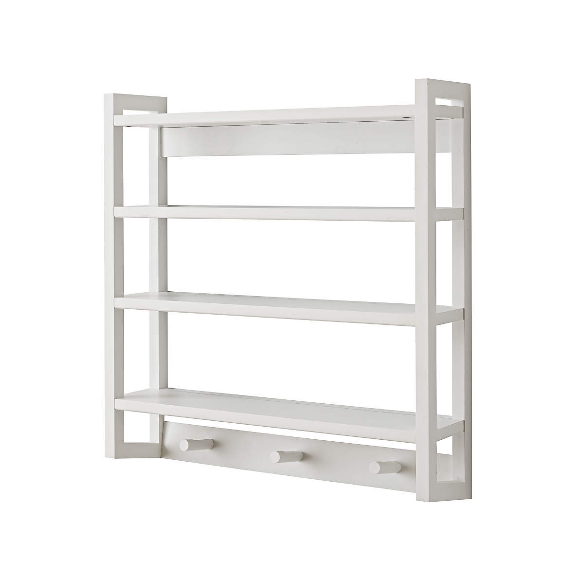 white rack shelving