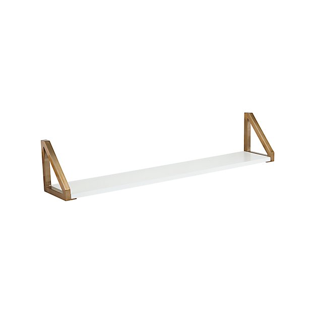 White And Gold Wall Shelf Reviews Crate Barrel