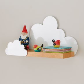Image of Cloud Metal and Wood Wall Shelf