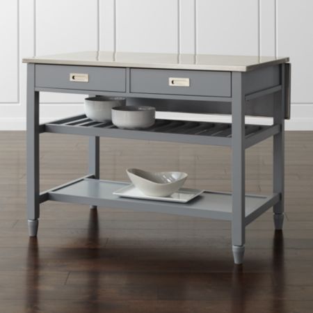 Sheridan Grey Kitchen Island Reviews Crate And Barrel