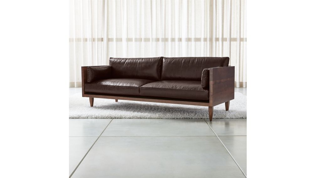 Sherwood Leather 2- Seat Exposed Wood Frame Sofa Reviews 