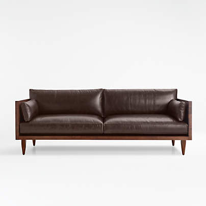 Sherwood 2-Seat Exposed Wood Frame Sofa + Reviews | Crate And Barrel