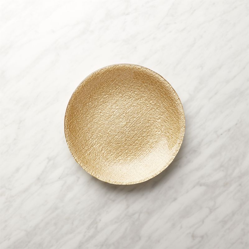 Shimmer Gold Salad Plate + Reviews | Crate and Barrel