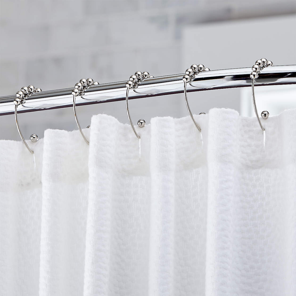 Shower Curtain Roller Rings Polished Nickel, Set of 12 + Reviews