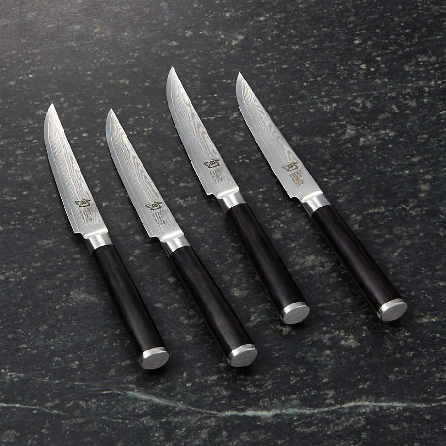 Shun Classic Steak Knives, Set of 4 + Reviews Crate and Barrel