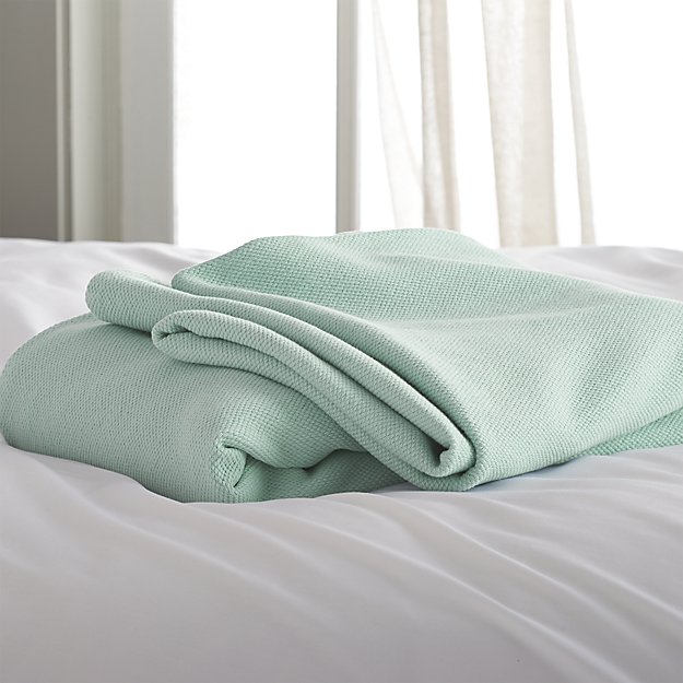 Siesta Seafoam King Blanket Crate and Barrel