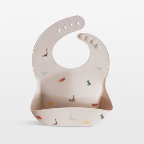Image of Mushie Dinosaurs Silicone Baby Bib
