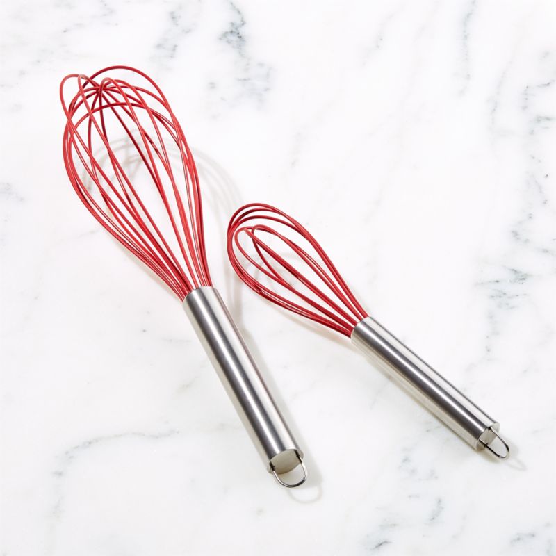 Red Silicone Whisks Crate and Barrel