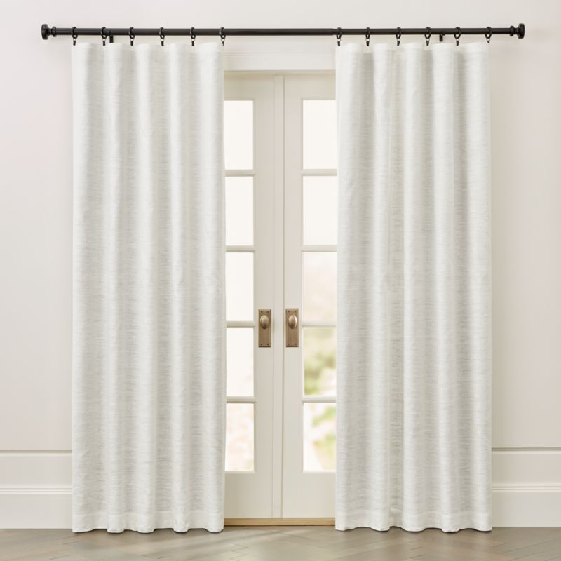 Silvana Ivory Silk Blackout Curtain Panel Crate And Barrel