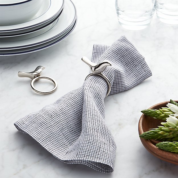Silver Bird Napkin Ring Crate and Barrel