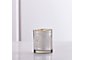 Bubbled Silver Glass Tea Light Candle Holder