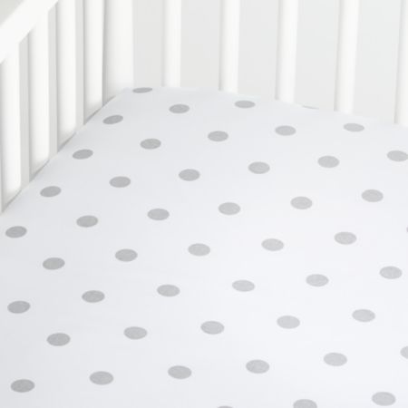 Organic Silver Dot Crib Fitted Sheet Crate And Barrel Canada