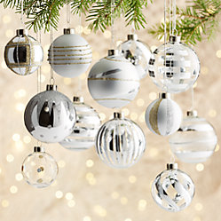 Large Silver A-Frame Ornament Tree | Crate and Barrel