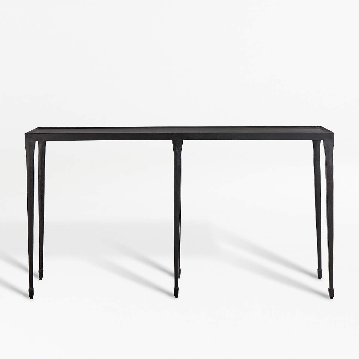 black metal console table