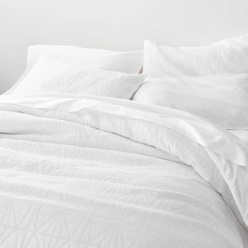 Silvio Full Queen Matelasse Duvet Cover Reviews Crate And Barrel