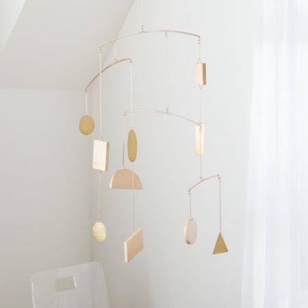 Simple Shapes Geometric Baby Mobile Reviews Crate And Barrel