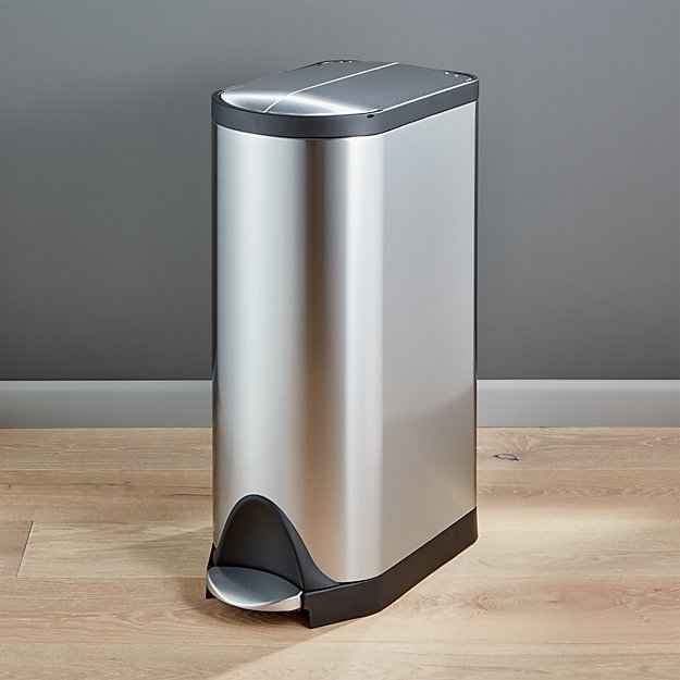 Simplehuman 30 Liter 8 Gallon Stainless Steel Erfly Step Trash Simplehuman 30 Liter 8 Gallon Stainless Steel Erfly Step Trash Can Reviews Crate And Barrel