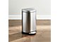 simplehuman ® 10-Liter/2.6-Gallon Semi-Round Stainless Steel Step Trash Can