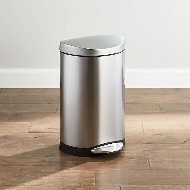 stainless steel step trash can 13 gallon
