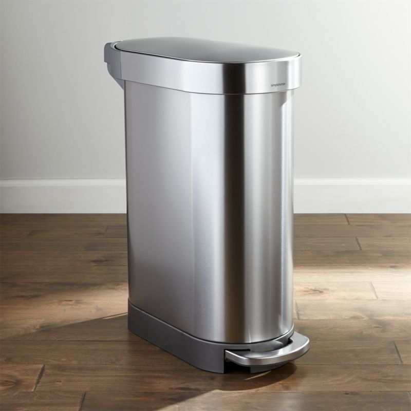 Simplehuman 45 Liter Slim Trash Can Reviews Crate And Barrel Canada