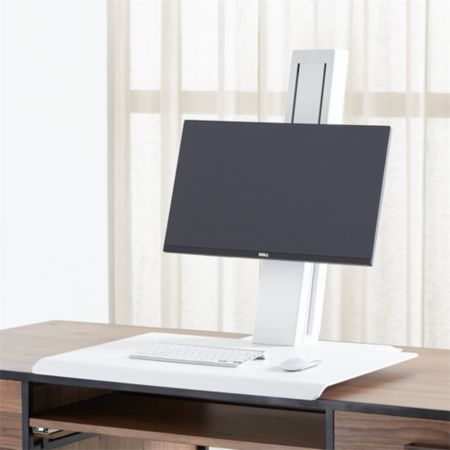 Humanscale White Single Monitor Quickstand Eco Standing Desk