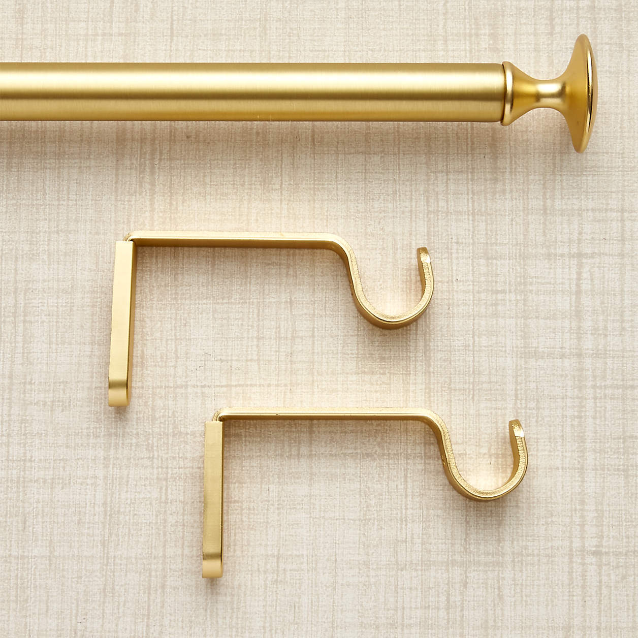 4888" Single Gold Curtain Rod + Reviews Crate and Barrel Canada