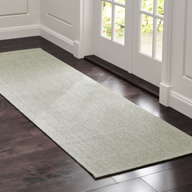 Sisal Dove Grey 2.5'x8' Rug Runner Crate and Barrel