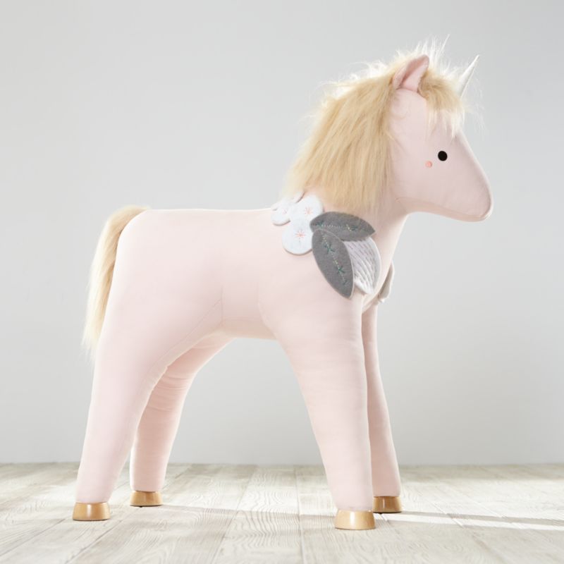 plush unicorn ride on toy