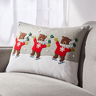 Skating Bears Pillow