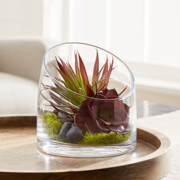 Slant Glass Vessels | Crate and Barrel