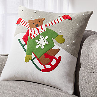 Sledding Bear Pillow