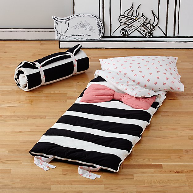 Kids Black And White Sleeping Bag Crate Barrel