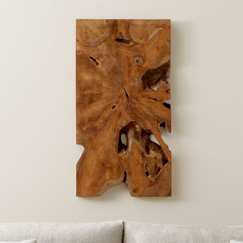 Slice Teak Wall Art + Reviews  Crate and Barrel