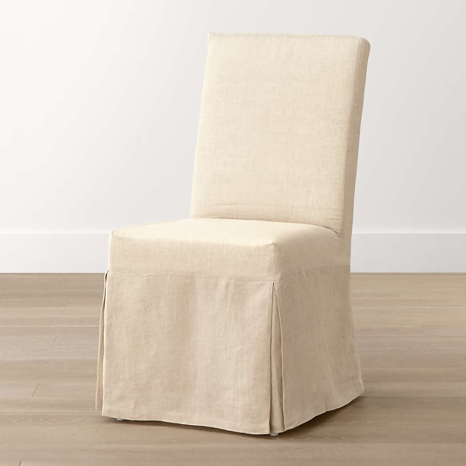Linen Slipcover Only for Slip Side Chair + Reviews | Crate and Barrel