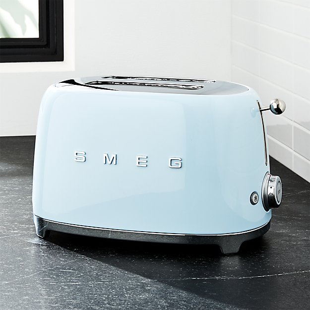 Smeg Pastel Blue 2Slice Toaster Crate and Barrel
