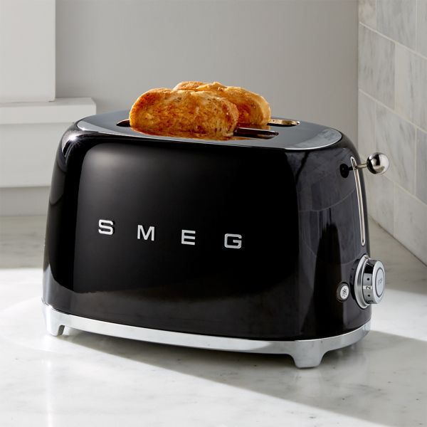 SMEG Black 2-Slice Retro Toaster