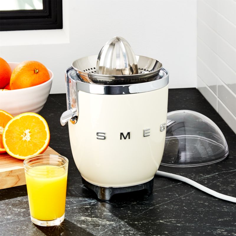 smeg cream citrus juicer + reviews crate and barrel