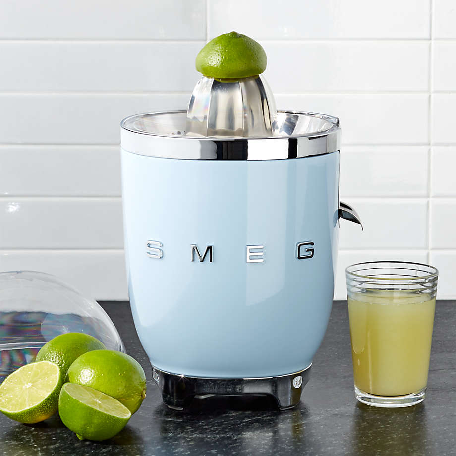 Smeg Pastel Blue Citrus Juicer + Reviews Crate and Barrel
