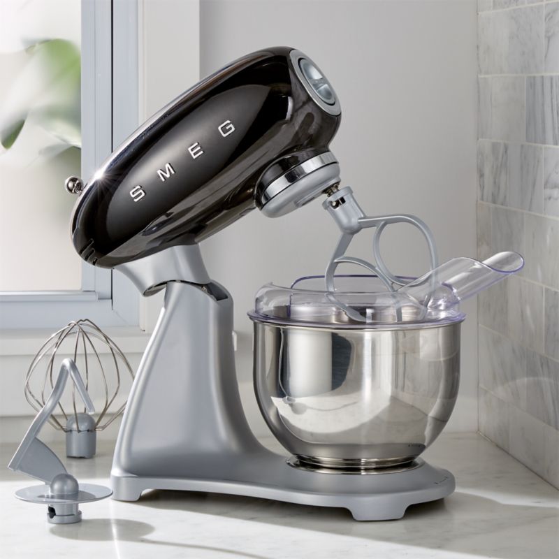 SMEG Black Retro Stand Mixer + Reviews Crate and Barrel
