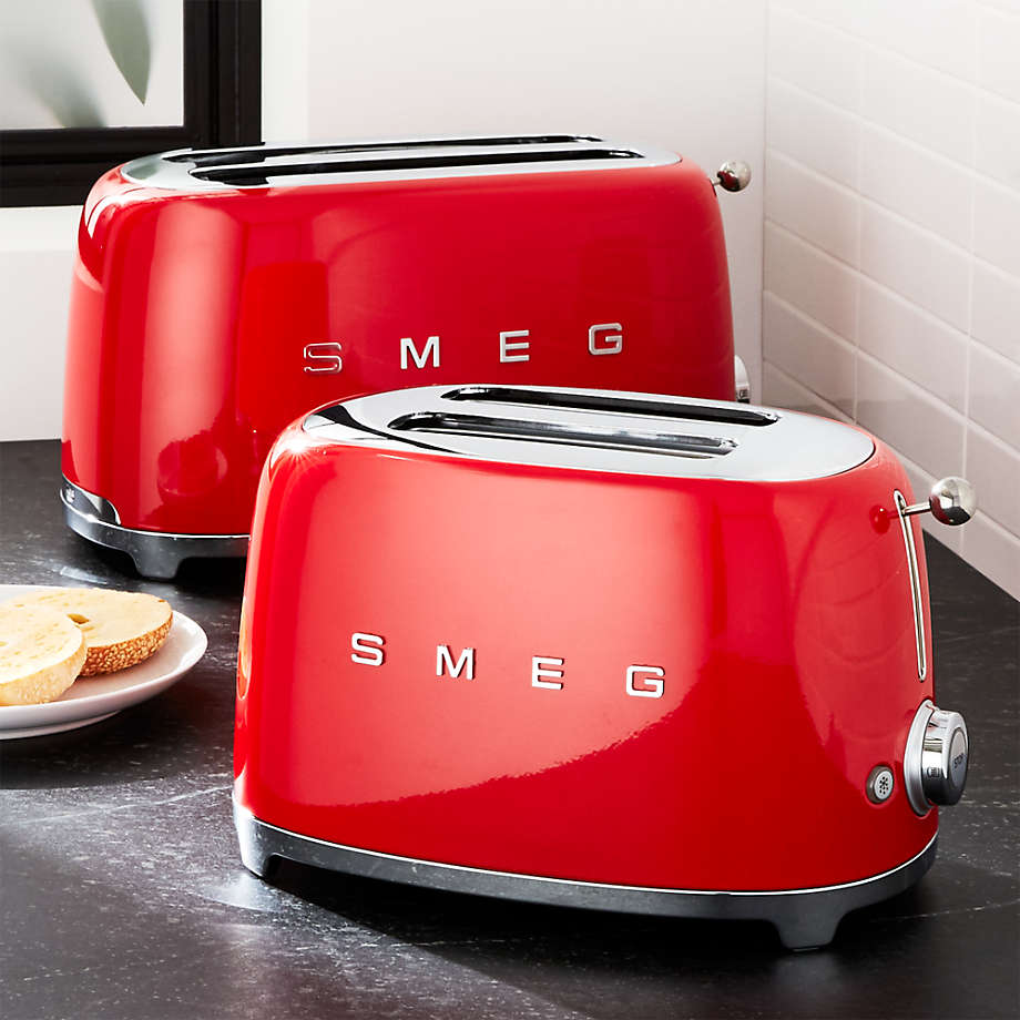 Smeg Red Retro Toasters Crate and Barrel