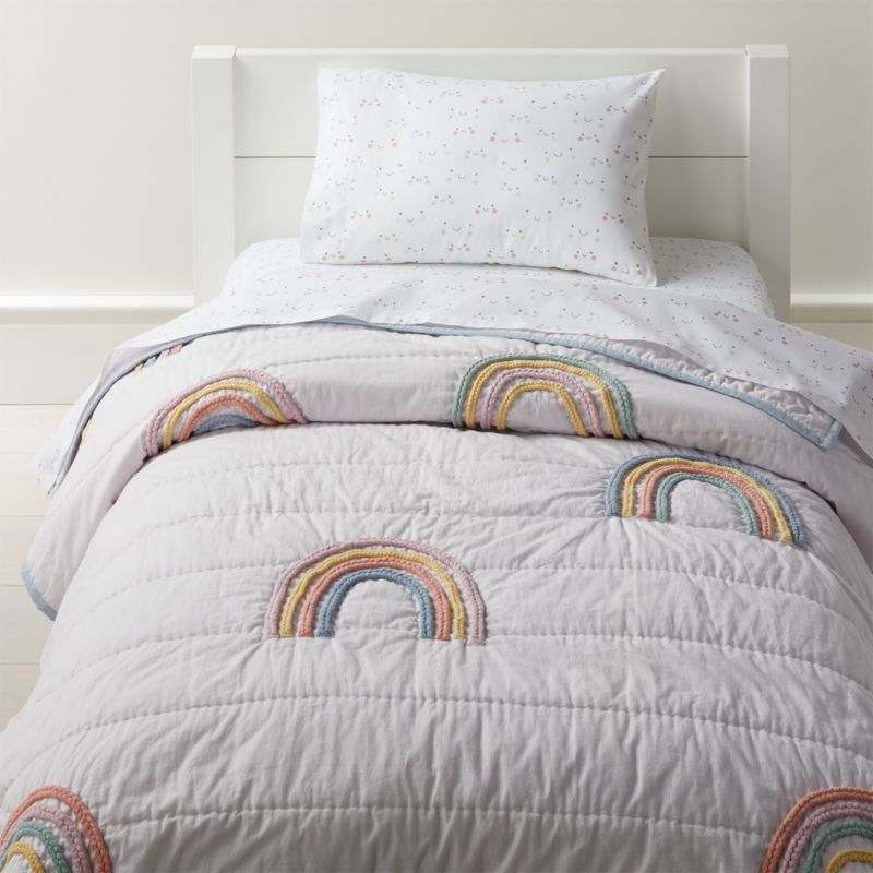 rainbow crib sheet