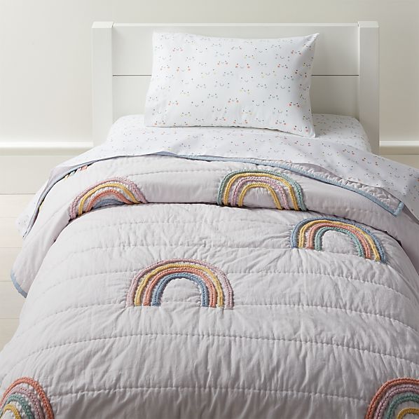 rainbow crib bedding